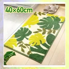 バスマット マット ラグ 玄関 キッチン トイレ モンステラ 北欧 吸水のサムネイル