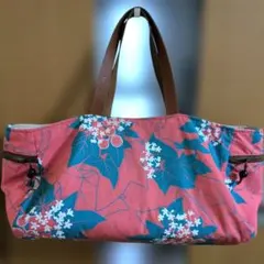 Hanalima 大きめトートバッグ ボタニカル柄 イエロー 旅行 新品 - メルカリ
