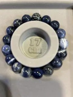 スノーフレークオブディシアン・ソーダライト12㎜内径 17cm天然石ブレスレット