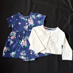carter's 花柄ワンピース&カーディガンセット 60