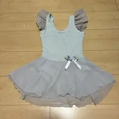 子供レオタードフリル袖付きライトグレー レオタード