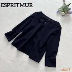 【ESPRITMUR】ネイビートップス　ネイビー　通勤　フォーマル 9号