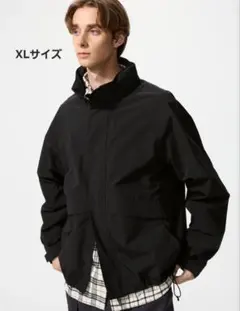 ユニクロ　ウインドプルーフスタンドブルゾン ブラック　XL