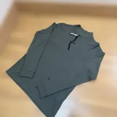 PEARLY GATES カーキハイネックカットソー　メンズ