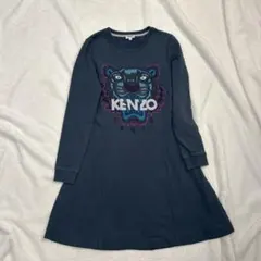 KENZO ケンゾー タイガー ビッグロゴ刺繡 スウェット フレアワンピース S