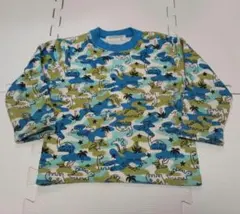 CROISSANCE BEBE 恐竜柄 トレーナー 裏起毛 長袖 95cm 冬