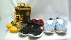 キッズシューズセット（レインブーツ、スニーカー、サマースニーカー）