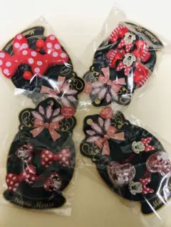 Disney ミニーマウス ヘアゴム ヘアピン4個セット日本製