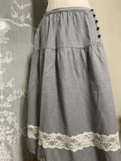 SM2グレー フレアスカート レース装飾のサムネイル