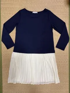 マタニティ 2ピースワンピース M ネイビー/ホワイト