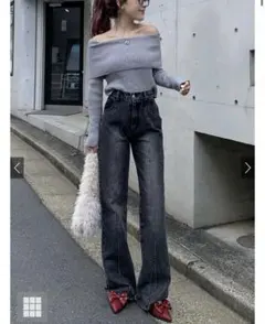 【GRL】センターシームストレートデニムパンツ　ai207