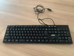 【Lazos】有線キーボード　ブラック　109キー