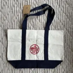 TRADER JOE'S トートバッグ アイボリー/ネイビー