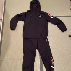 ASICS ジャージ上下セット ブラック