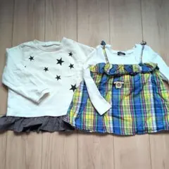 BREEZE 星柄 フリル付き長袖カットソー 110