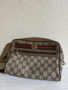 ゆ*♪様 GUCCI GGパターン ショルダーバッグ ベージュ/ブラウン