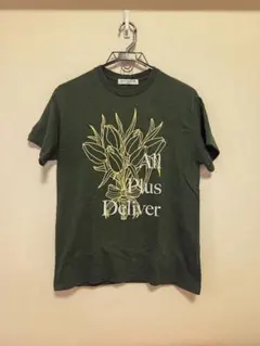 値下げしました。ALL PLUS DELIVER 半袖Tシャツ ダークグリーン
