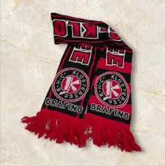 KLOS GRAFING 赤黒 サッカーマフラー フットボール