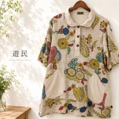 美品　大きいサイズ 遊　民　アジアン　チュニックのサムネイル