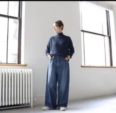 マイヨ maillot ハイネックリブニット