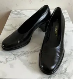 【美品】HIROFU ブラック　パンプス　22.5㎝