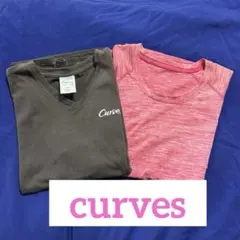 Curves Tシャツ 2枚セット グレー＆ピンク　サイズMAとLAのサムネイル