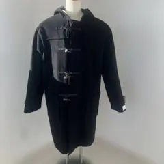 B:MING by BEAMS 黒 ダッフルコート フード付き ウール混紡