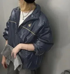 classicalelf ハーフジップブルゾン ネイビー　Lサイズ