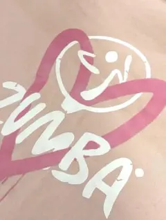 ZUMBA Tシャツ　カラフル　2L ズンバハートロゴ 半袖Tシャツ ピンク