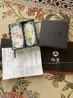 美品】陶あん 黒塗五草花 箸置き5客 共箱 京焼 和食器 コレクション