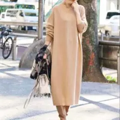 クリスマス限定 値引きIENA ホールガーメント コクーン ハイネックワンピース