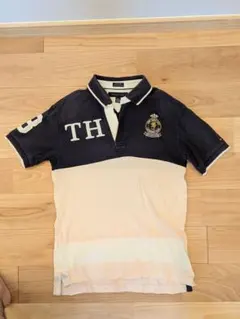 TOMMY HILFIGER ポロシャツ ネイビー/ベージュ