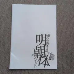 市谷の杜 本と活字館 企画展 明朝体展 パンフレット