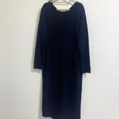 URBAN RESEARCH　ワッフルワンピース　サーマルワンピース　ネイビー