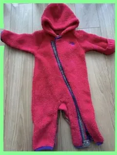 ノースフェイス　フリース　オールインワン 赤　アウター　ジャンプスーツ