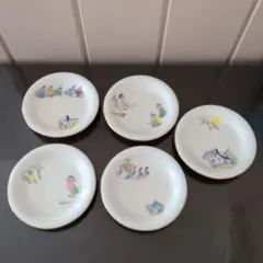 【新品未使用】香蘭社　かぐや姫 小皿 5枚セット 金縁 豆皿のサムネイル