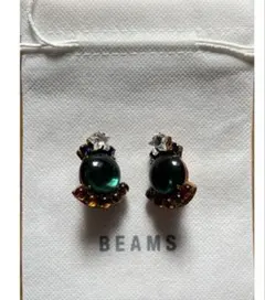 BEAMS ビジュー付きイヤリング　結婚式　謝恩会