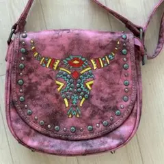 未使用　MONTANA WEST　スタッズ　ウエスタン　バッグ　レザー風