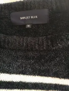 SHIPS JET BLUE ストライプニットセーター Mのサムネイル