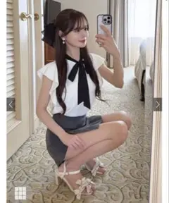 【新品】GRL 2Wayラッフルスリーブボウタイブラウス[jh75]