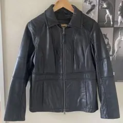 Eddie Bauer ブラック ラム レザージャケット