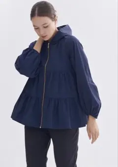 【極美品】yori 撥水ストレッチパーカー　ネイビー yori パーカー ブラック - メルカリ