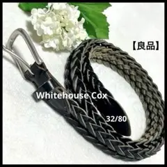 【良品】Whitehouse Cox/ホワイトコックス メッシュ ピン 黒×銀