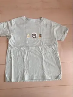【女の子130cm】ポケモンコラボTシャツ　水色　ミントグリーン系　プリント