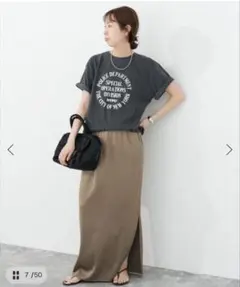 Spick & Spanサテンイージースカートのサムネイル