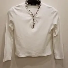 ピンクハウス　ストライプ襟カットソー