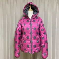 ルコック　ダウンジャケット　ピンク　ドット柄　てんとう虫カラー　FA-176共