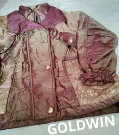 スキーウェア　ゴールドウイン　レディースMサイズ　ベルト付　パープル花柄　中古品