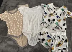 ミッキー セットアップ　ボディスーツロンパース90サイズ肌着セット
