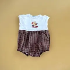 ファミリア ロンパース チェック 60